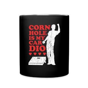 Cornhole Player Bean Bag Blind Hole Cadeau - Mug uni - noir - Devant