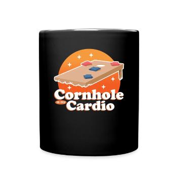 Joueur de cornhole | Cadeau de trou borgne de pouf - Mug uni - noir - Devant
