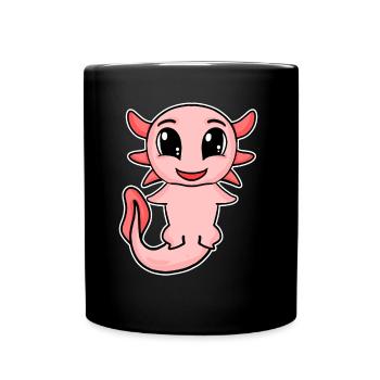 Axolotl Motif Enfants Mignon - Mug uni - noir - Devant