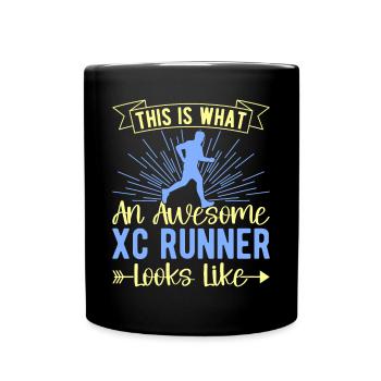 Lustiges XC Running Geschenk XC Runner Edition - Tasse einfarbig - Schwarz - Vorne