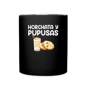 Horchata and pupusas, el salvador salvadorian food - Tasse einfarbig - Schwarz - Vorne