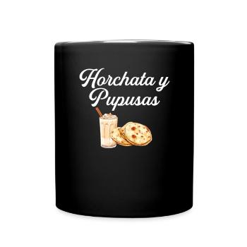 Horchata and pupusas, el salvador salvadorian food - Tasse einfarbig - Schwarz - Vorne