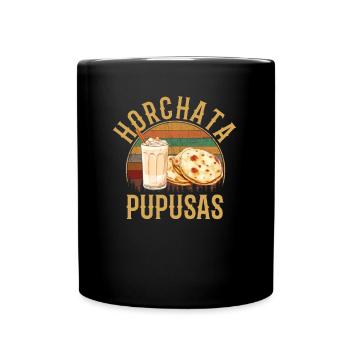 Horchata and pupusas, el salvador salvadorian food - Tasse einfarbig - Schwarz - Vorne