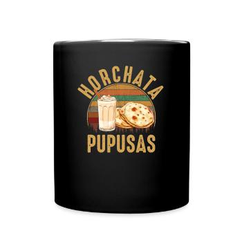 Horchata and pupusas, el salvador salvadorian food - Tasse einfarbig - Schwarz - Vorne