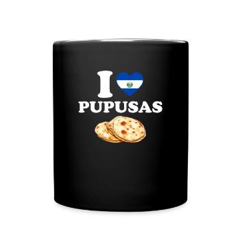 i love pupusas el salvador salvadorian food pupusa - Tasse einfarbig - Schwarz - Vorne