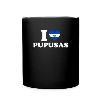 i love pupusas el salvador salvadorian food pupusa - Tasse einfarbig - Schwarz - Vorne