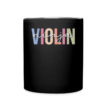Geigenspieler Instrument Violinist - Tasse einfarbig - Schwarz - Vorne