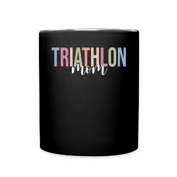 Triathlète Natation Cyclisme Course à pied - Mug uni - noir - Devant