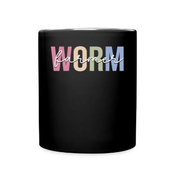 Vermiculture Worm Farming - Full Colour Mug - black - Front