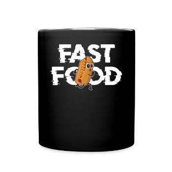 Hot Dog Adult Pun Viennese Fast Food - Full Colour Mug - black - Front