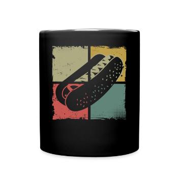 Hot Dog Adulte Vintage Rétro - Mug uni - noir - Devant