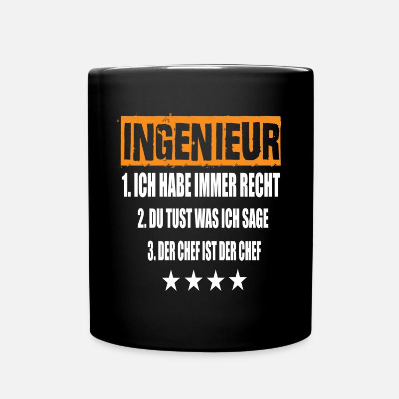Ingenieur - Tasse einfarbig - Schwarz