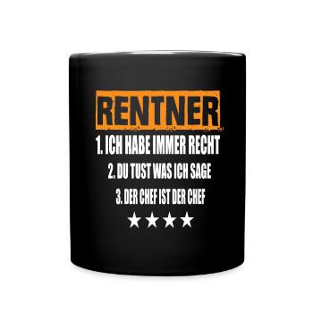 Retraité - Mug uni - noir - Devant
