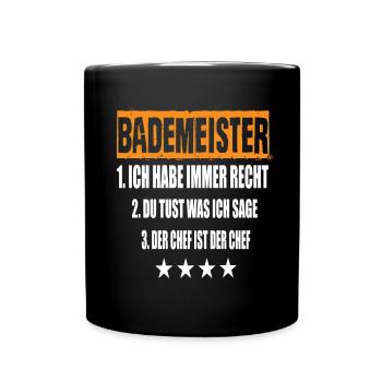 Maître nageur - Mug uni - noir - Devant