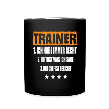 Trainer - Tasse einfarbig - Schwarz - Vorne