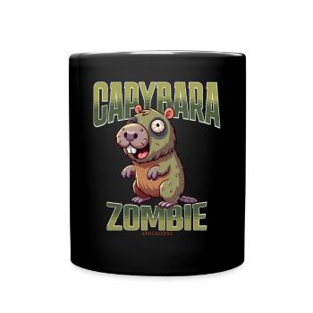 Capybara Zombie - Full Colour Mug - black - Front