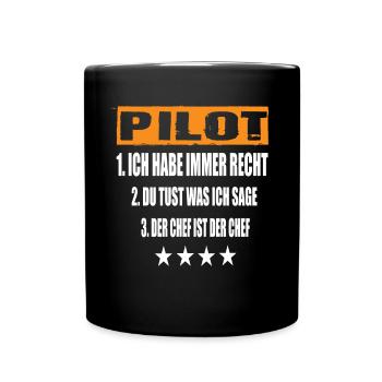 pilote - Mug uni - noir - Devant