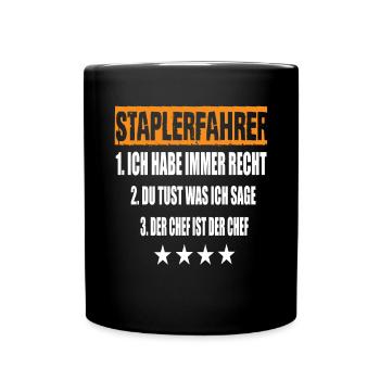 Forklift driver - Full Colour Mug - black - Front