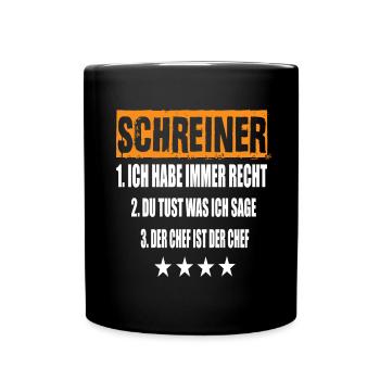 Schreiner - Tasse einfarbig - Schwarz - Vorne