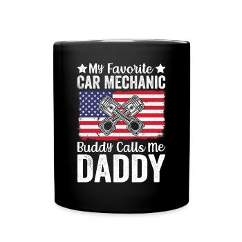 Mon ami mécanicien automobile préféré m’appelle papa - Mug uni - noir - Devant