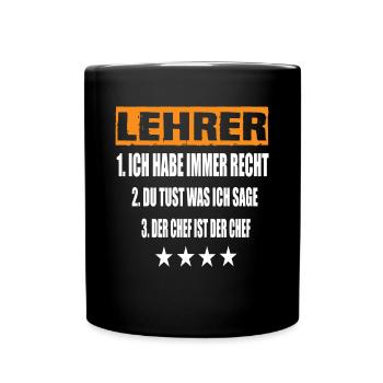 Enseignant - Mug uni - noir - Devant