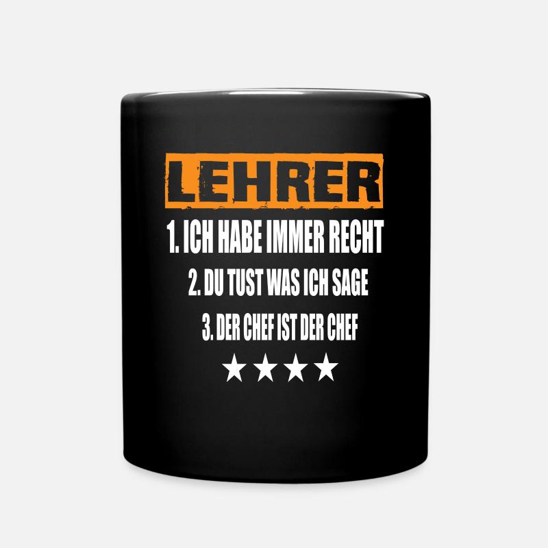 Lehrer - Tasse einfarbig - Schwarz
