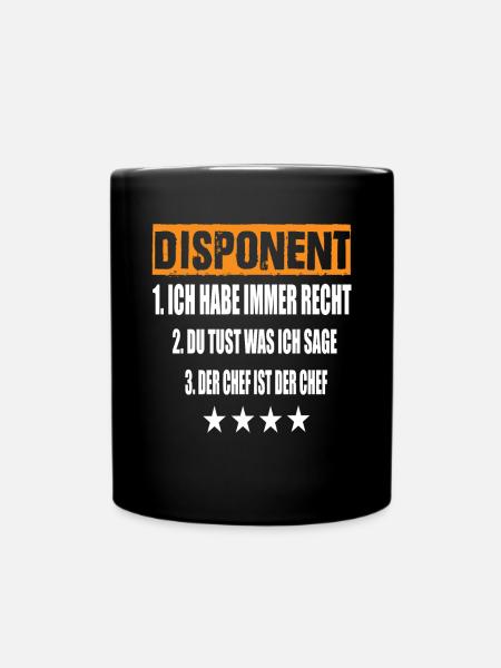 Disponent - Tasse einfarbig - Schwarz