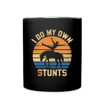 Loves Horse Vaulting Gift - Full Colour Mug - black - Front
