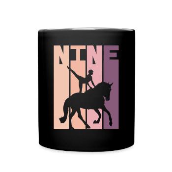 Loves Horse Vaulting Gift - Full Colour Mug - black - Front