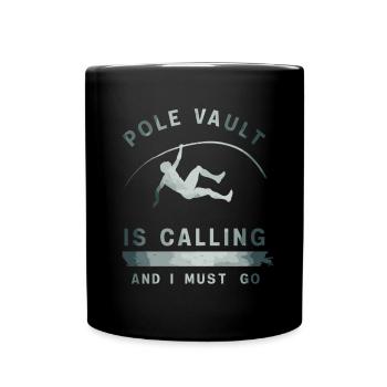 Stabhochspringer-Geschenk - Tasse einfarbig - Schwarz - Vorne
