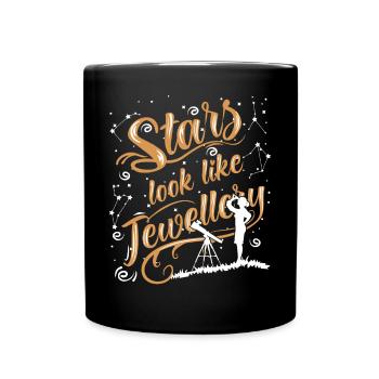 Sterne sehen aus wie Schmuck. - Tasse einfarbig - Schwarz - Vorne