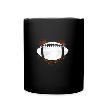 American Football Gift Kids Football Player - Full Colour Mug - black - Front