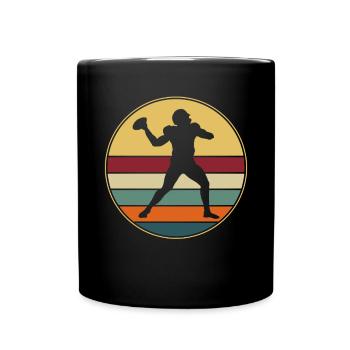 American Football Gift Kids Football Player - Full Colour Mug - black - Front