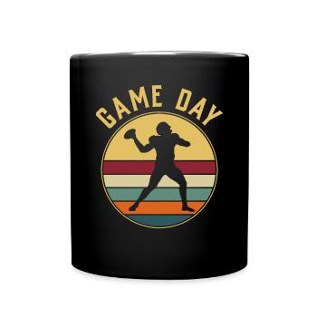 American Football Gift Kids Football Player - Full Colour Mug - black - Front