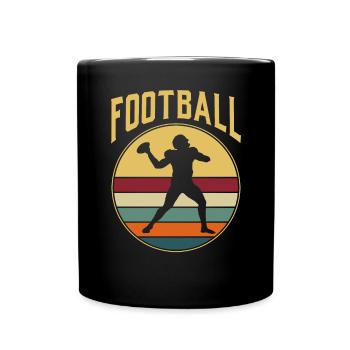 American Football Gift Kids Football Player - Full Colour Mug - black - Front