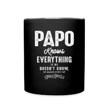 Papo Knows Everything - Father's Day - Full Colour Mug - black - Front