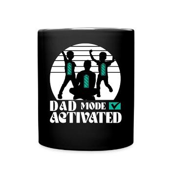 Papa-Modus aktiviert - Tasse einfarbig - Schwarz - Vorne