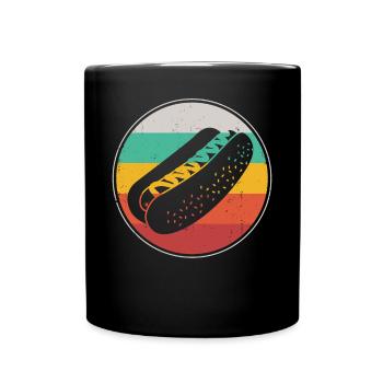 Hot Dog Adulte Vintage Rétro - Mug uni - noir - Devant