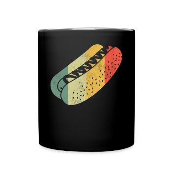 Hot Dog Adulte Vintage Rétro - Mug uni - noir - Devant