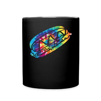 Hot Dog Adulte Tie Dye Années 90 Rétro - Mug uni - noir - Devant