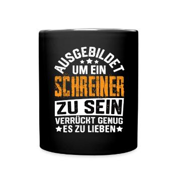 Charpentier, Menuisier, Menuiserie, Artisanat du bois - Mug uni - noir - Devant