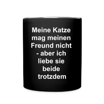 Cadeau d’ami chat - Mug uni - noir - Devant