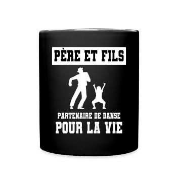 Dance father and son duo man dad - Full Colour Mug - black - Front