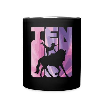 Loves Horse Vaulting Gift - Full Colour Mug - black - Front