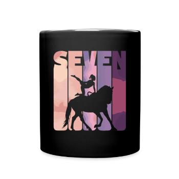 Loves Horse Vaulting Gift - Full Colour Mug - black - Front