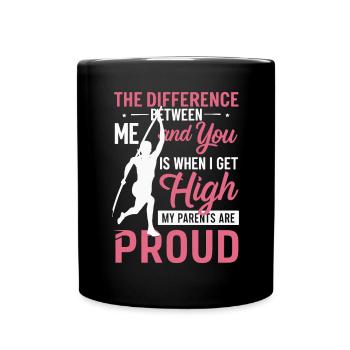 Stabhochspringer-Geschenk - Tasse einfarbig - Schwarz - Vorne