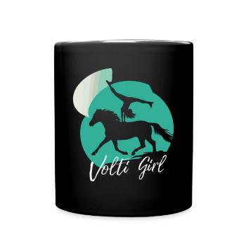Loves Horse Vaulting Gift - Full Colour Mug - black - Front
