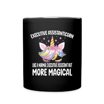 Assistant de directionicorn comme un assistant normal - Mug uni - noir - Devant