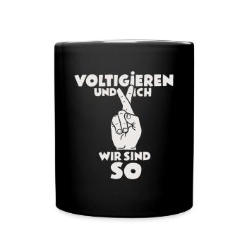 Stabhochspringer-Geschenk - Tasse einfarbig - Schwarz - Vorne