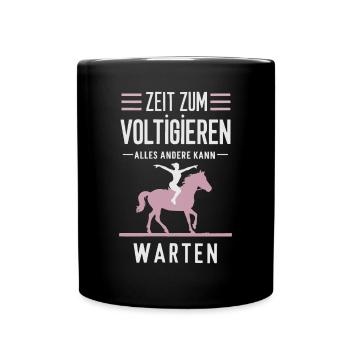 Loves Horse Vaulting Gift - Full Colour Mug - black - Front